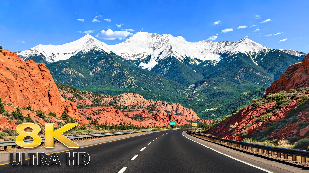 3 Hours of Utah Scenic Desert Mountain Driving to Moab 8K