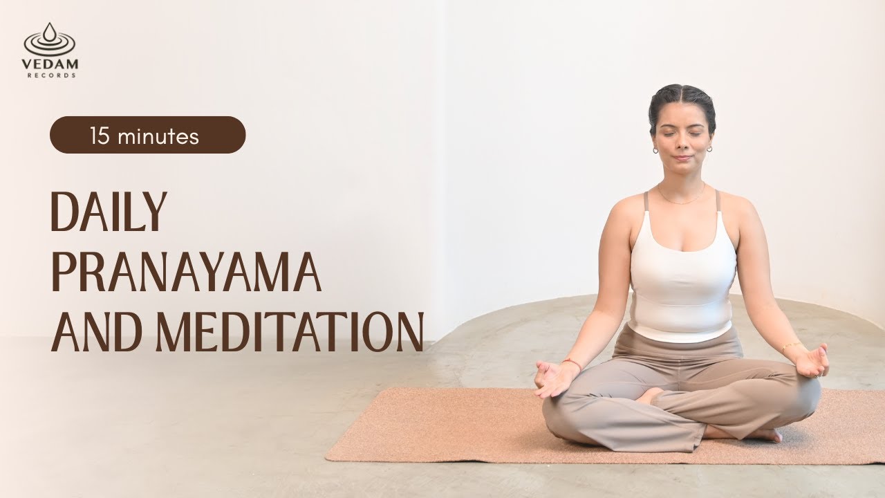 15 Min Daily Pranayama & Meditation in Hindi | For Healing & Stillness