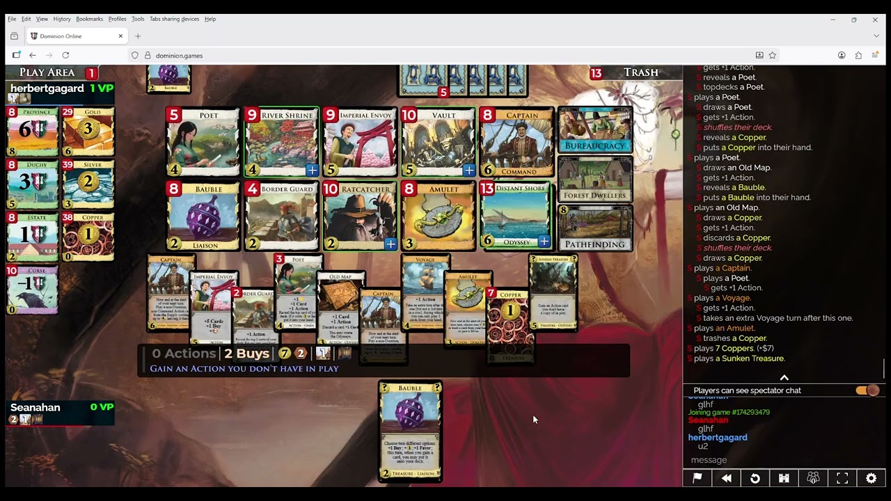 Learning Dominion Rising Sun: Game 36