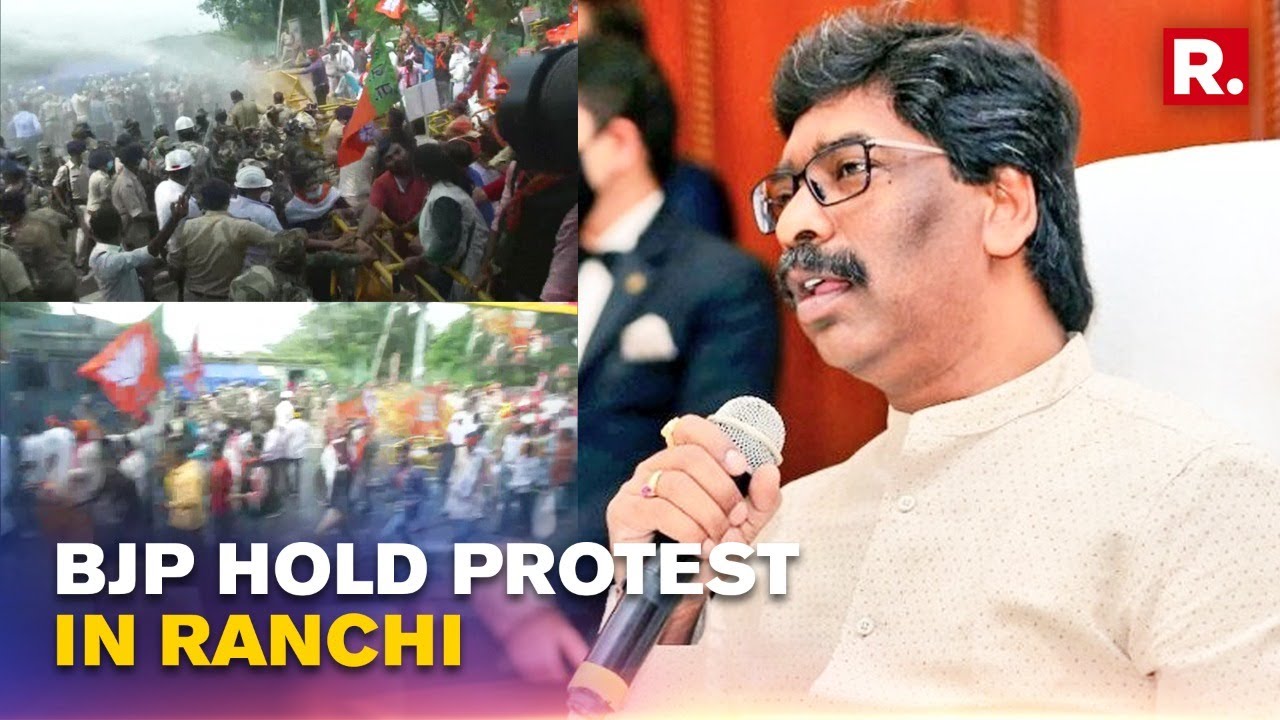 BJP MLAs Stage Protest In Ranchi Over Namaz Room Allotment In Jharkhand Assembly | Republic TV