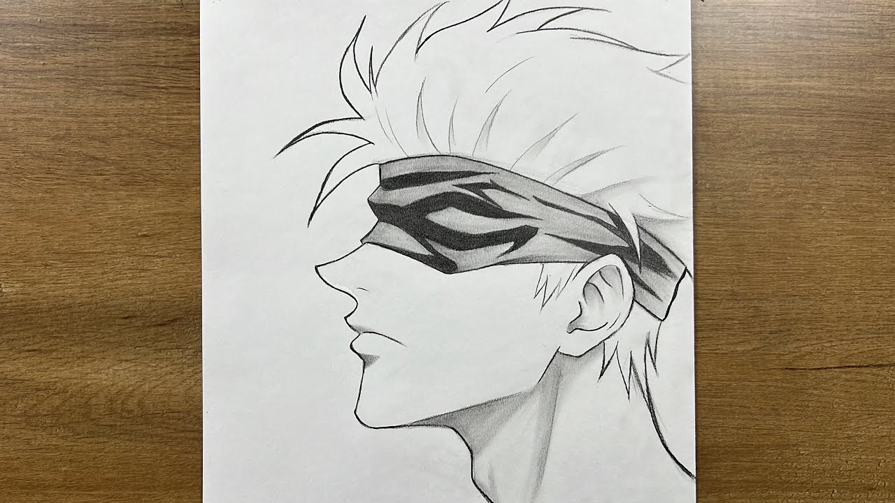 Satoru Gojo Drawing Tutorial | Pencil Sketch to Final Lineart