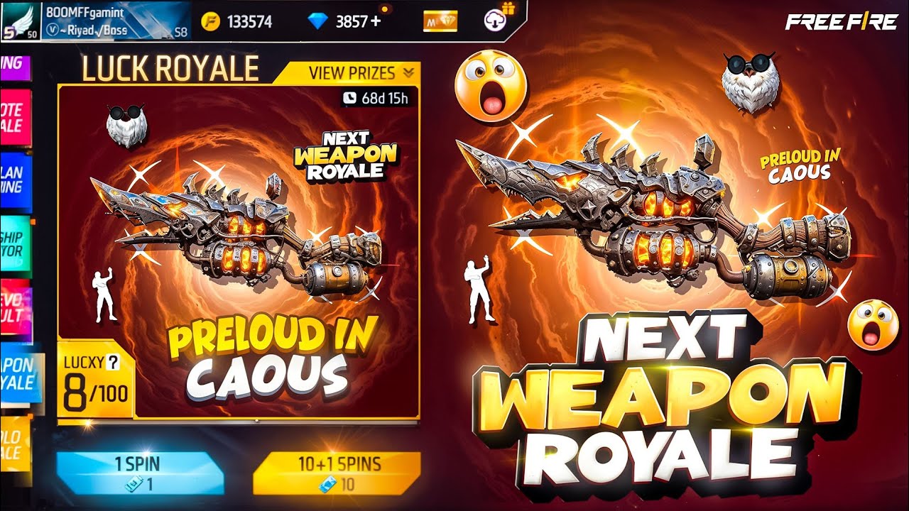 OB53 UPDAT🤩 NEXT WEAPON ROYAL FREE FIRE || FREE FIRE NEW UPDATE || TODAY FREE FIRE NEW EVENT 