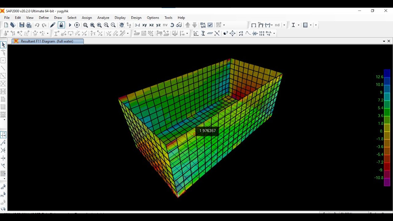 تصميم خزان ارضي مستطيل  مرتكز علي التربة    (Rested Tanks) باستخدام  (sap 2000 v 20)