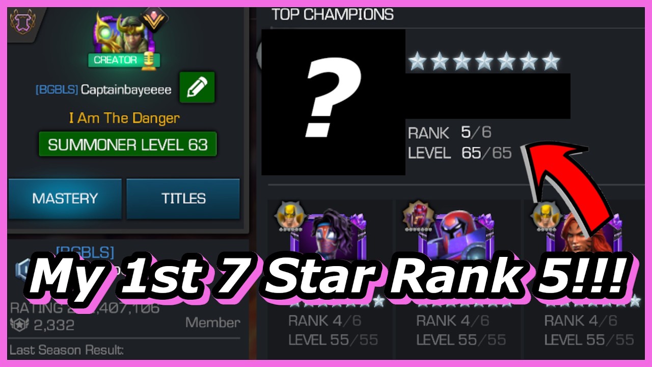 Who Will Be My 1st Rank 5??? Marvel Contest of Champions