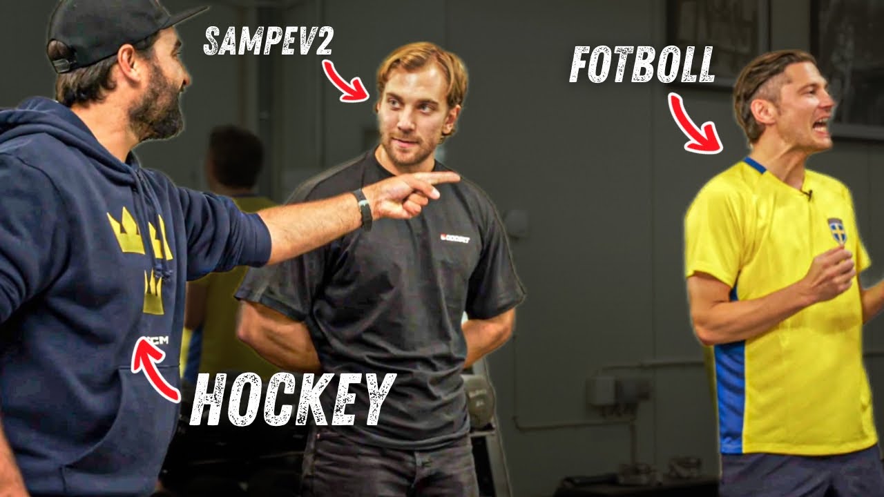 FOTBOLL VS HOCKEY | Vilken sport &auml;r starkast i gymmet?  (SAMPE V2)