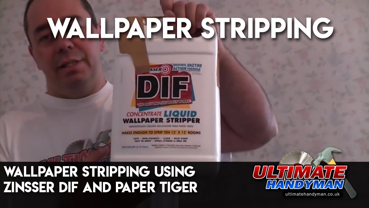 wallpaper stripping using Zinsser DIF and paper tiger