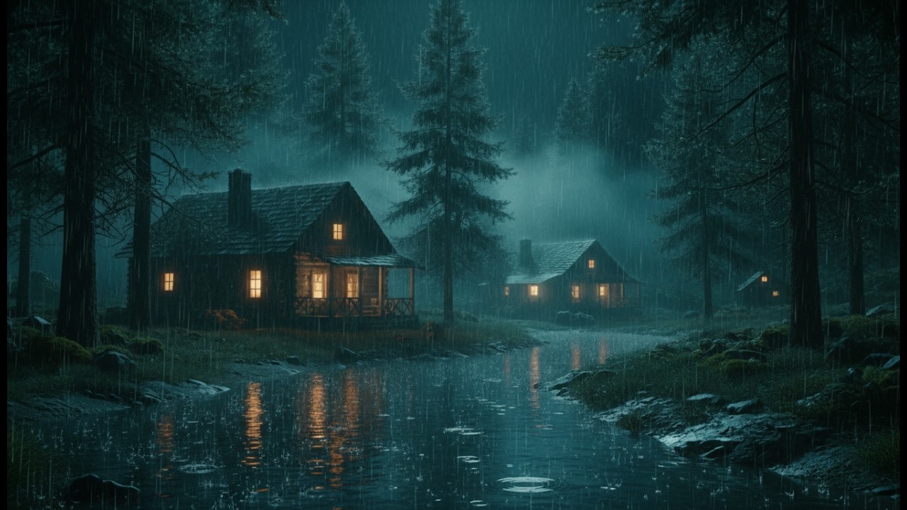 Rain Sounds for Sleeping 🌙 Night Heavy Rain Ambience for Sleep, Insomnia Relief & Mental Relaxation