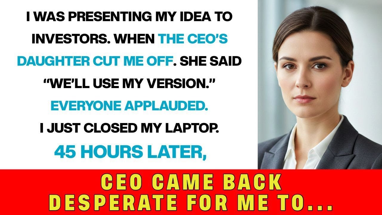 CEO Daughter Stole My Idea During My Pitch — She Didn’t Expect What I Did Next