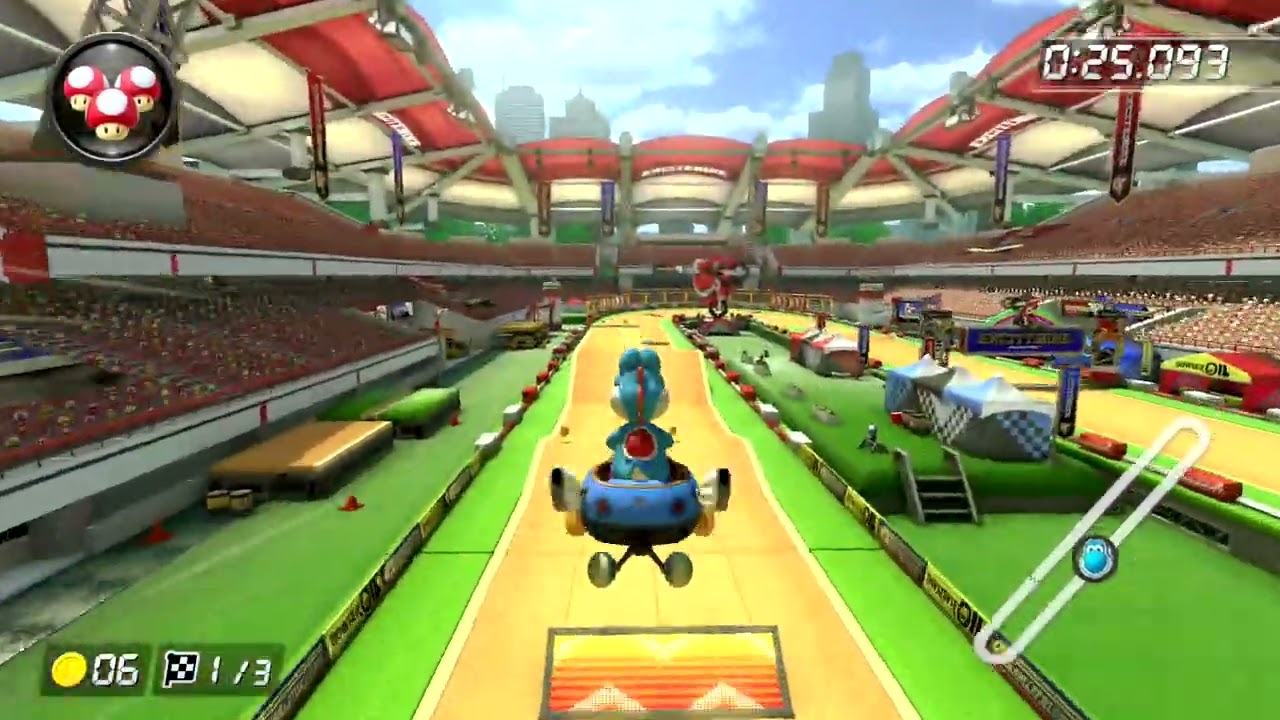 How to speedrun Excitebike Arena in 1:50(mario Kart 8 deluxe)