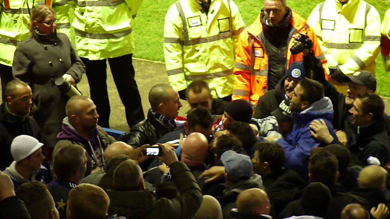 RSC Anderlecht fans with Wasilewski Wasyl  Leicester City vs Bolton