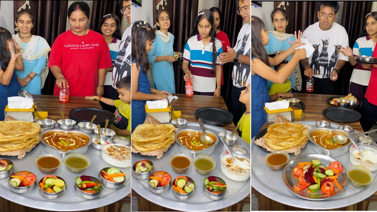 Chole bhatoore eating bottle flip lagao fir khao | bottle flip food challenge #punjabifoodchallenge 