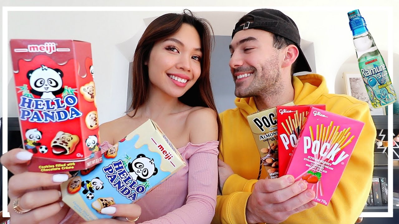 My Boyfriend Tries ASIAN Snacks! 🥠