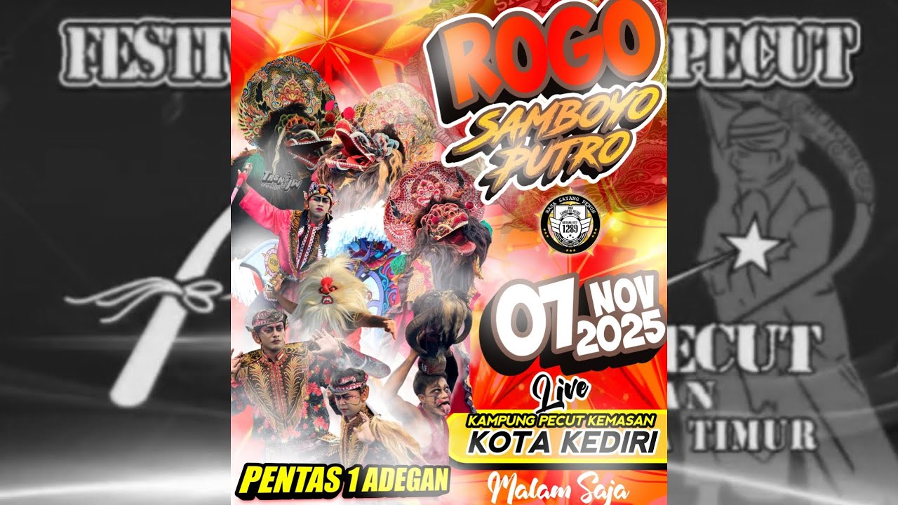 Live ROGO SAMBOYO PUTRO FESTIVAL KAMPUNG PECUT Kemasan Kota Kediri