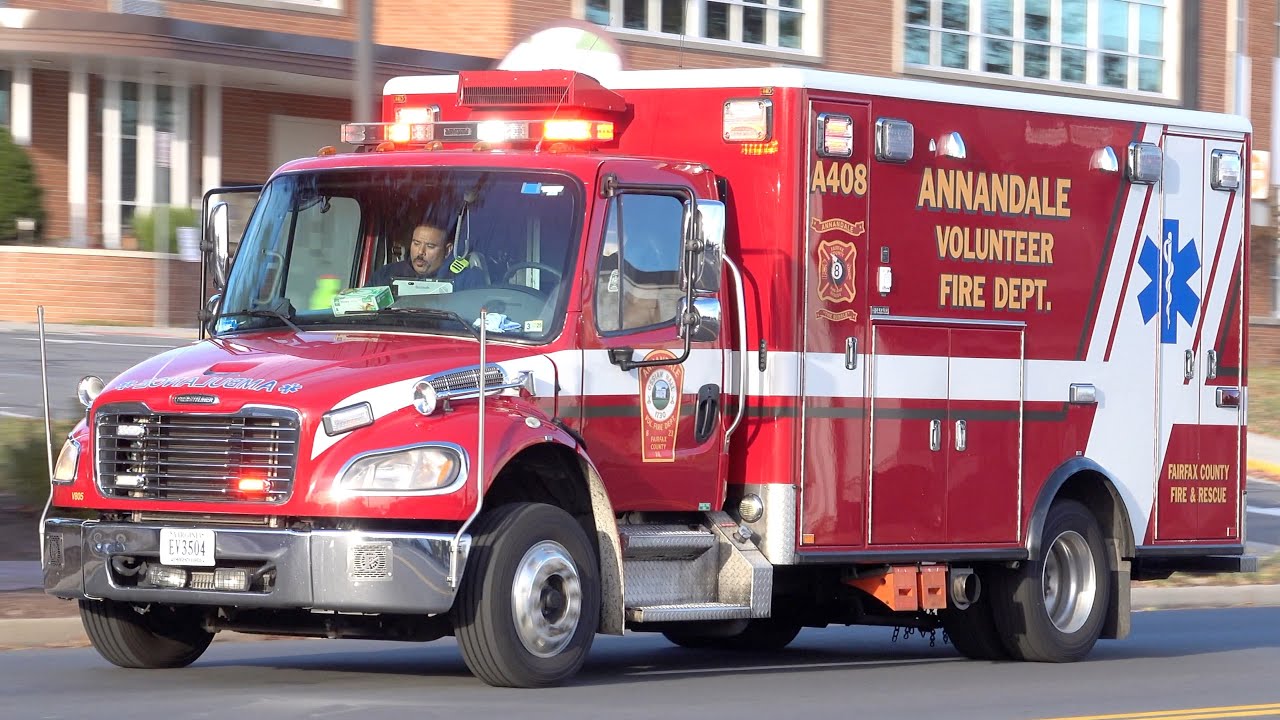 Annandale Volunteer Fire Department Ambulance 408 Responding