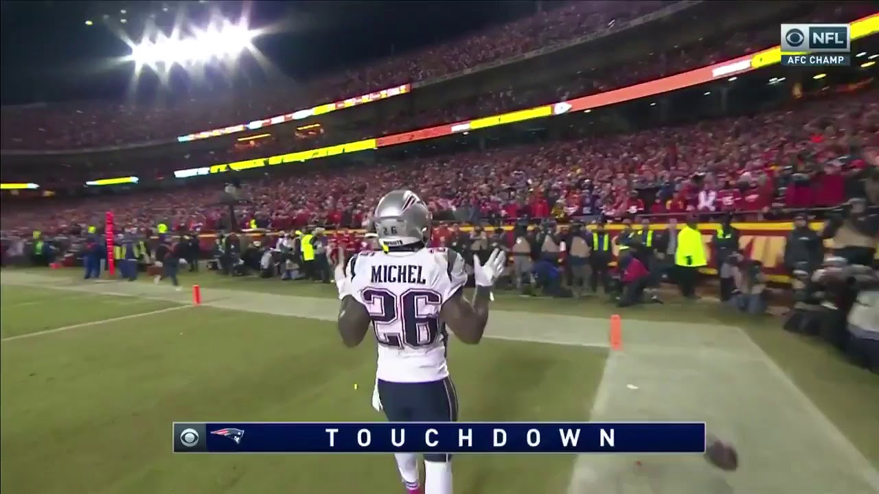 Sony Michel 4th-Down Touchdown | Patriots vs Chiefs