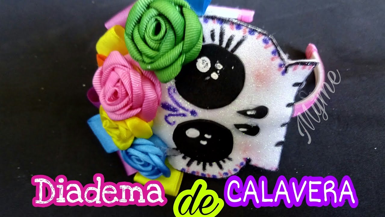 Diadema de Calavera, skull for hairbow, balaca,tiara,día de muertos, halloween, foami