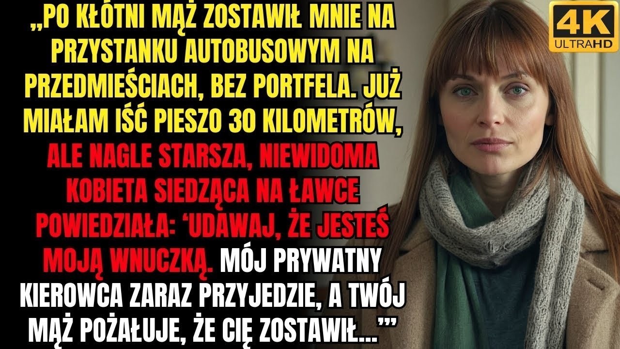 Mój MĄŻ ZOSTAWIŁ MNIE SAMĄ na przystanku — i nagle niewidoma kobieta szepnęła  „UDAWAJ, ŻE JESTEŚ