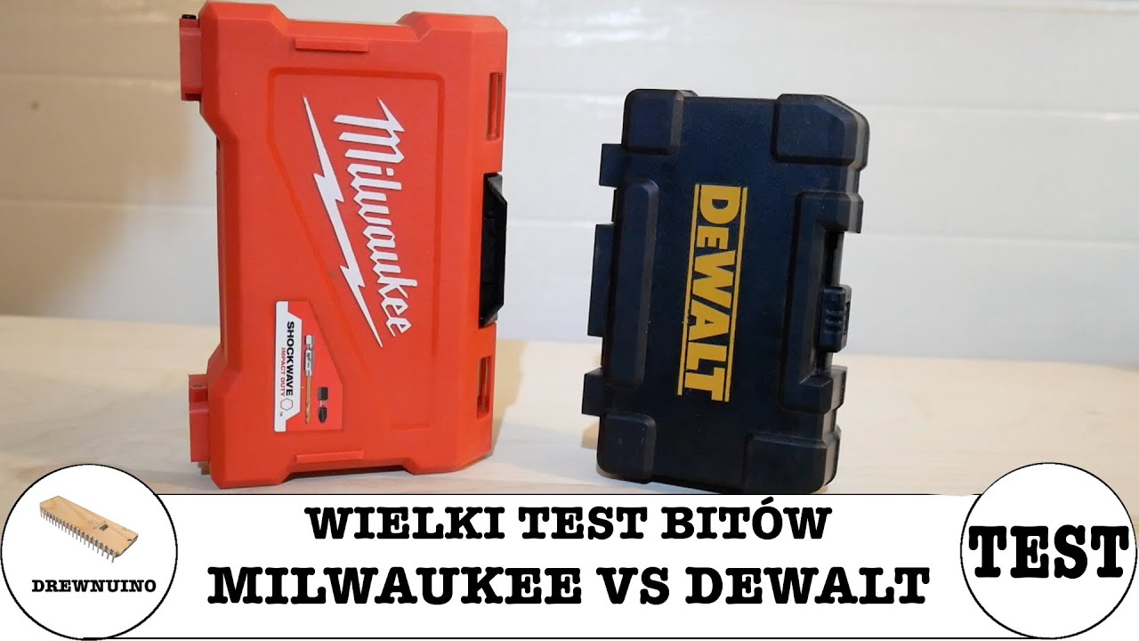 #077 Wielki test bitów - cz. VIII: Milwaukee vs DeWalt