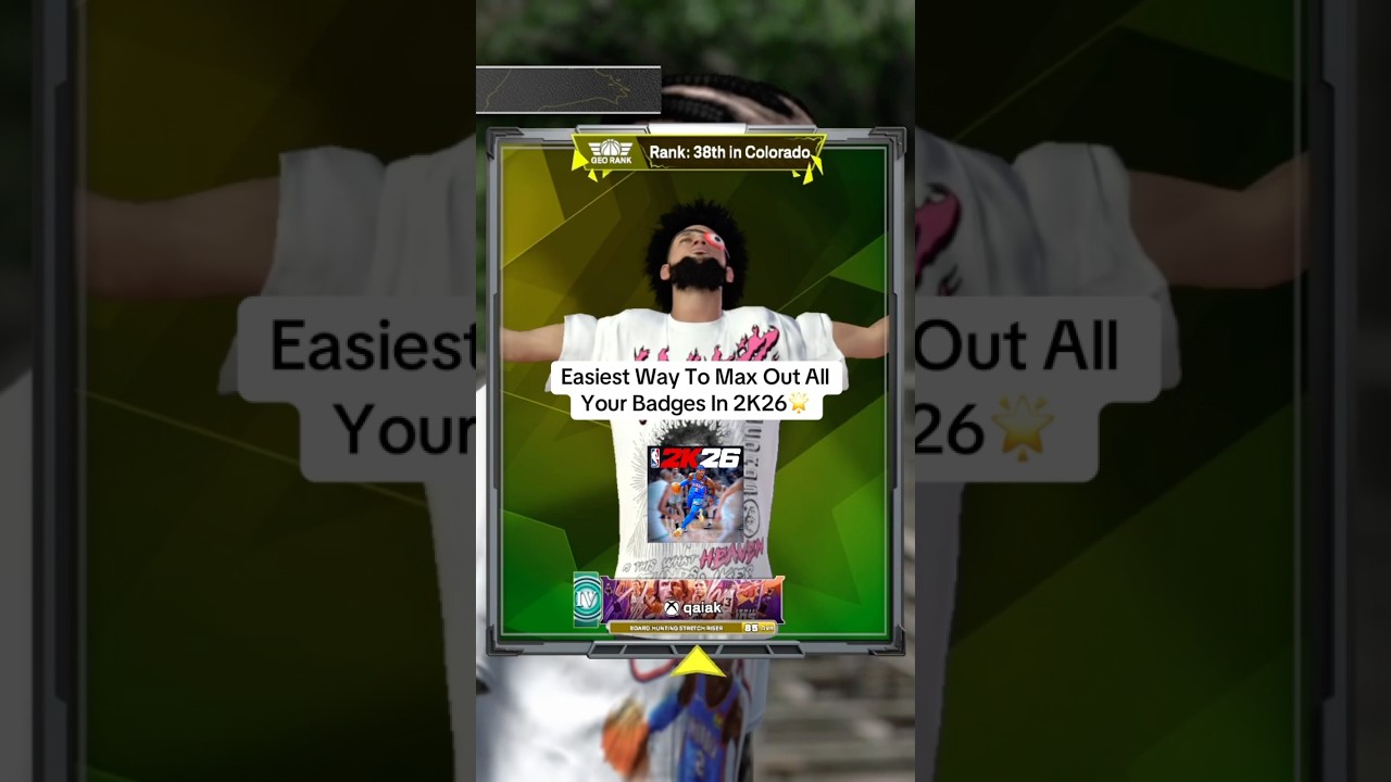 Fastest & Easiest Way To Max Out Your Badges In NBA 2K26🌟 | #nba2k26 #2kcommunity #2k26 #fyp