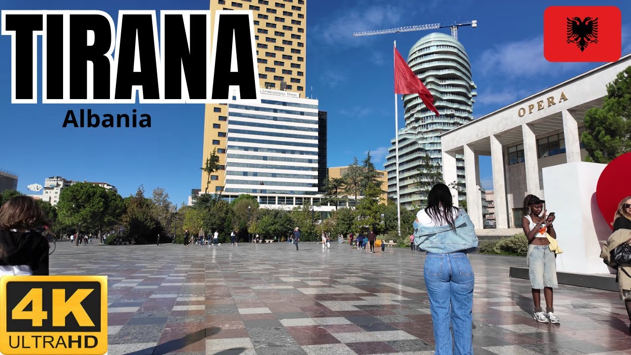 Tirana 🇦🇱 The Future Capital of Europe | Skanderbeg Square | Street Walk 4K Albania