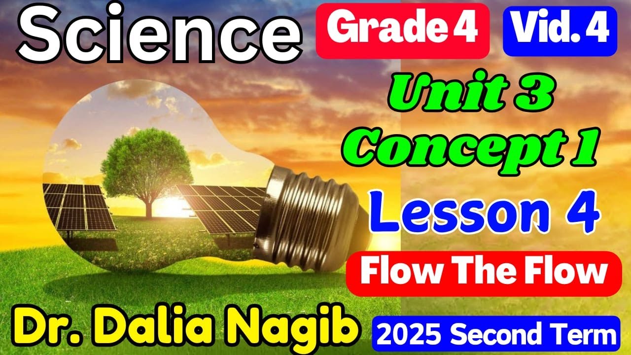 ساينس رابعه ابتدائى ترم تاني 2025  𝐒𝐜𝐢𝐞𝐧𝐜𝐞 𝐆𝐫𝐚𝐝𝐞 𝟒 𝐔𝐧𝐢𝐭 𝟑  𝐂𝐨𝐧𝐜𝐞𝐩𝐭 𝟏 𝐋𝐞𝐬𝐬𝐨𝐧 𝟒 𝐅𝐥𝐨𝐰 𝐓𝐡𝐞 𝐅𝐥𝐨𝐰