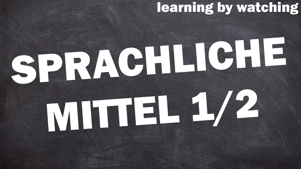 Sprachliche Mittel Deutsch erklärt! 1/2