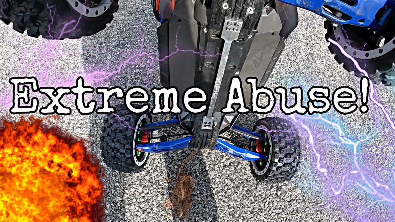 Безумные удары по бетонным брусьям Xmaxx M2C!!!!!