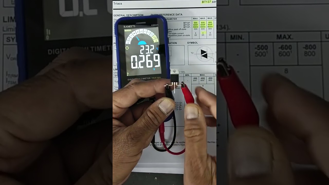 TRIAC Testing With Multimeter #shorts