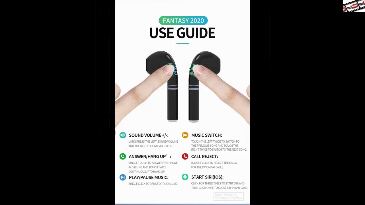 #BUENTE #FANTASY 2020 #TWS #беспроводные #наушники, #Bluetooth 5,0, #сенсорные #всплывающие #мини