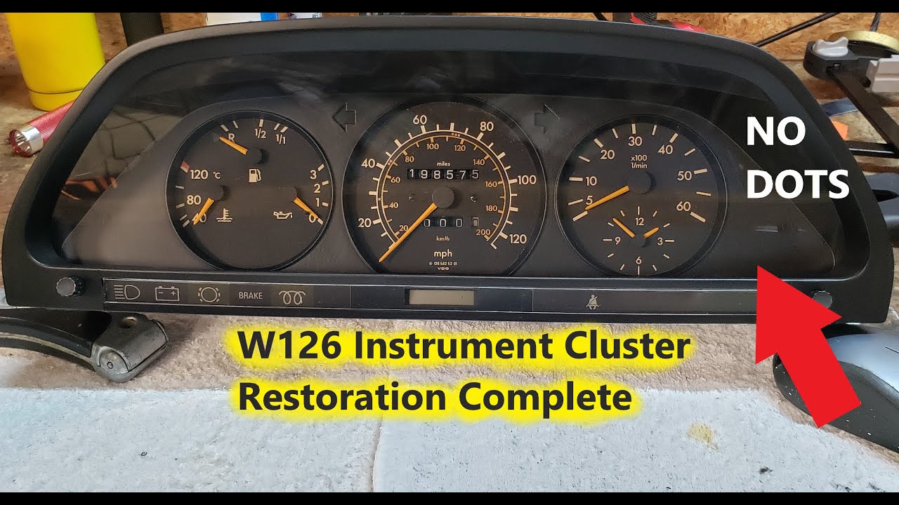 W126 Mercedes 300SD Instrument Cluster Restoration Part 3 - Reassembly - NO MORE DOTS
