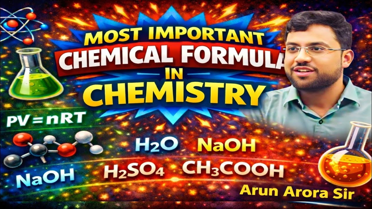 Most important chemical formula in chemistry by arun arora sir | basics chemistry kalam academy 