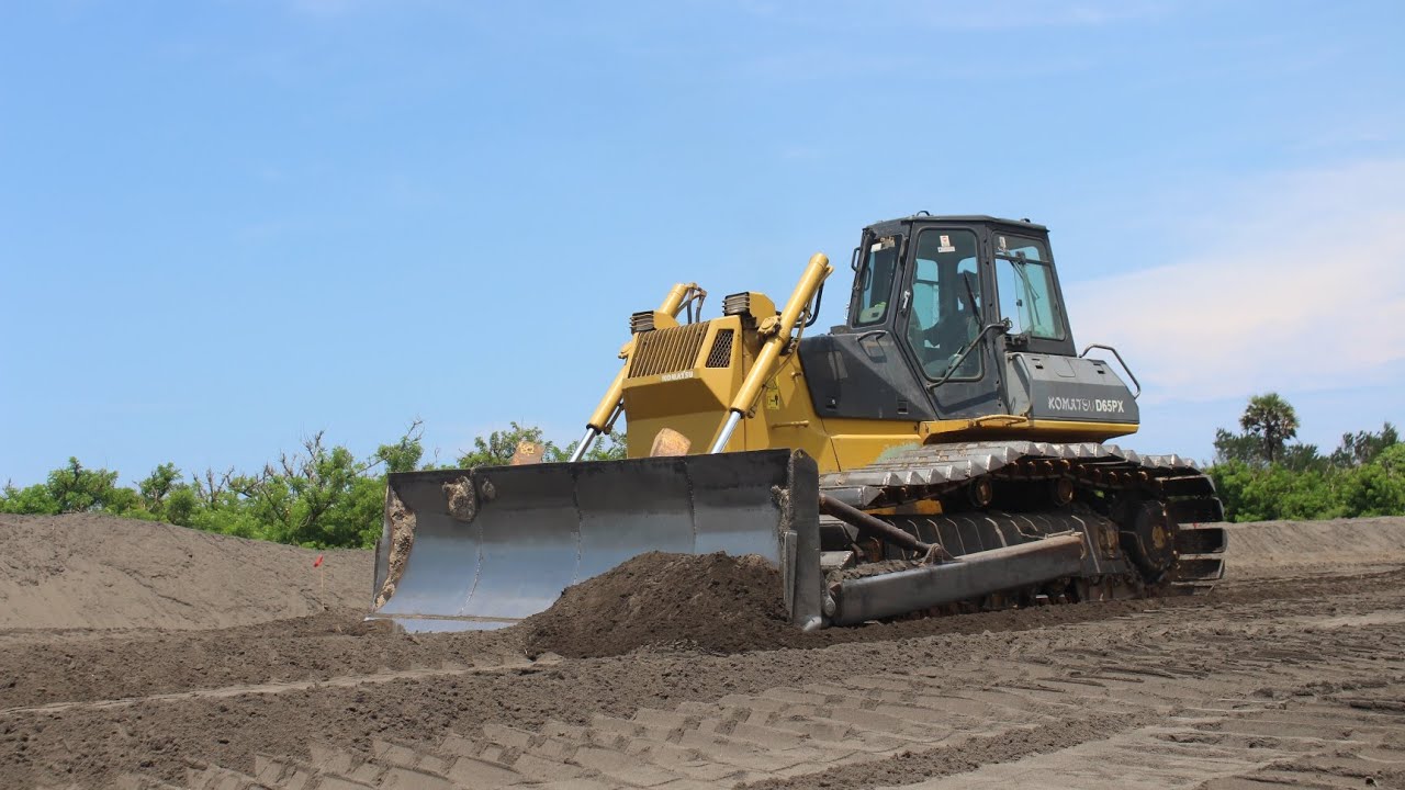 Komatsu D65PX Bulldozer working to making Java Southern Cross Road