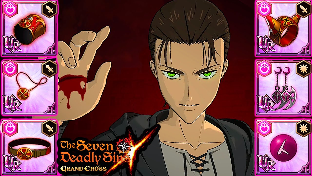 FINALMENTE CONSEGUI FAZER O EREN DAR DANO! EREN COM EQUIPAMENTO UR! - Seven Deadly Sins Grand Cross
