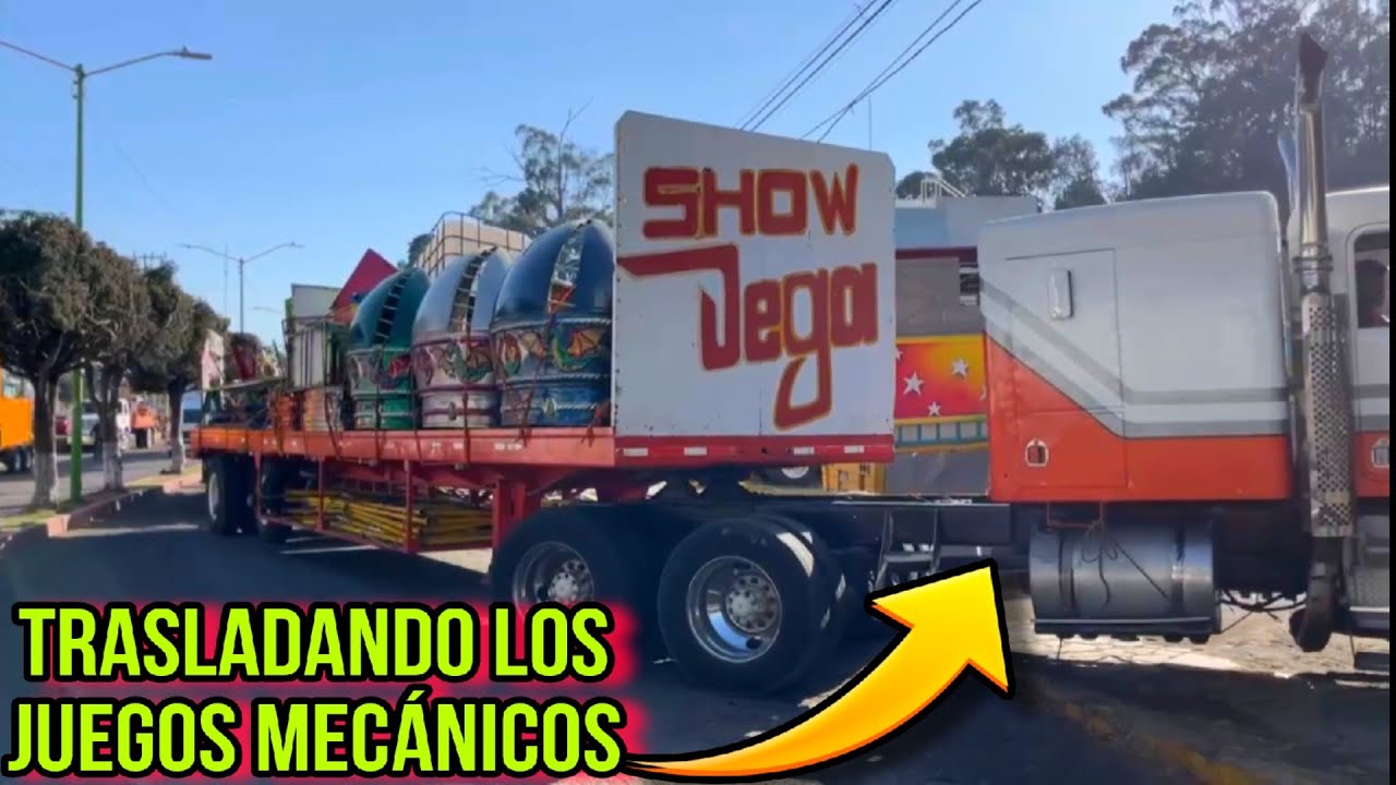 DESARMANDO Y TRASLADANDO LOS JUEGOS MECÁNICOS DE ATRACCIONES VEGA A OTRA FERIA #juegosmecanicos