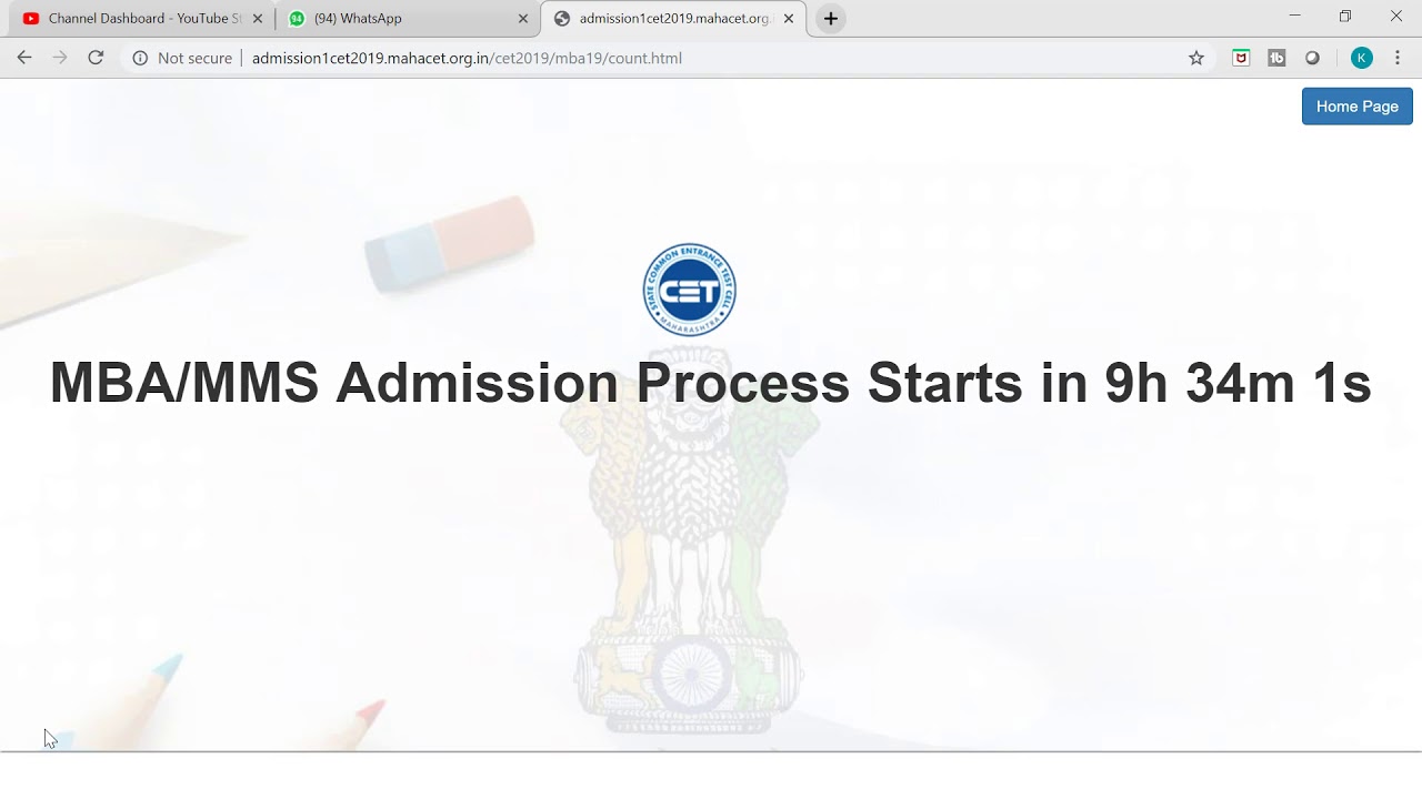 CET MBA Process begins in 9 hours
