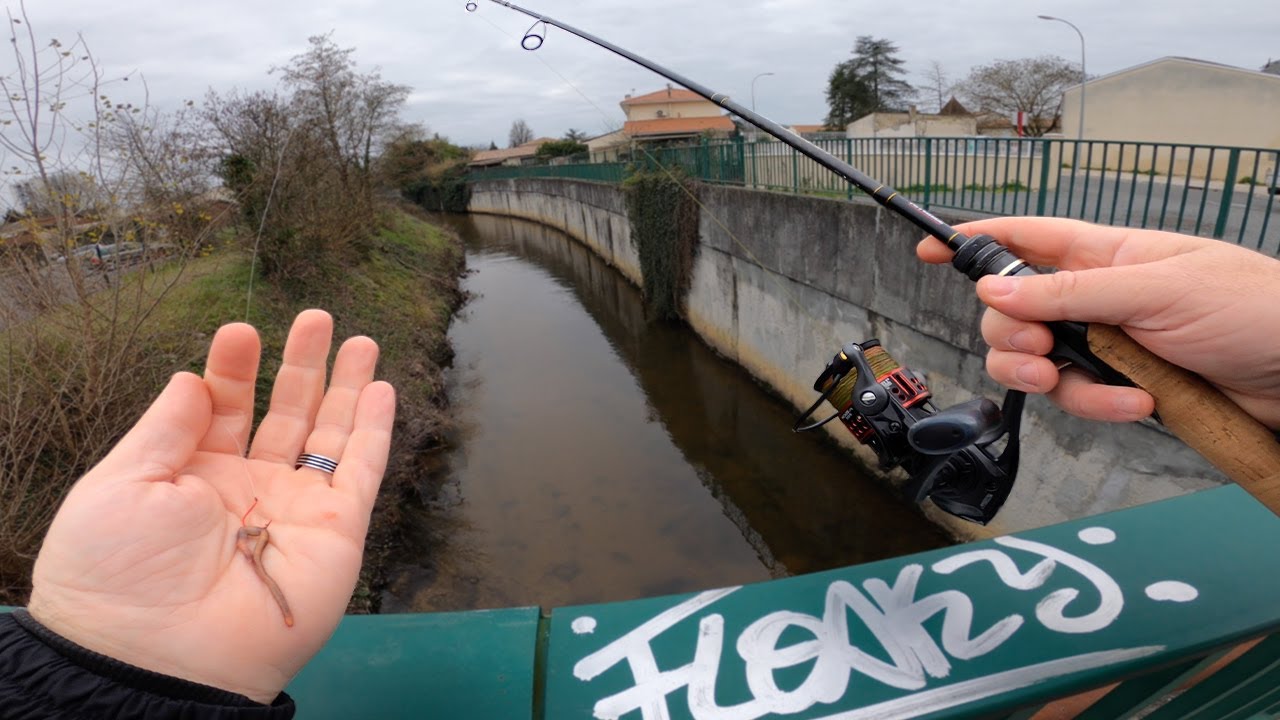 Une petite session de P&Ecirc;CHE en STREET FISHING aux VERS (p&ecirc;che pendant la fermeture)