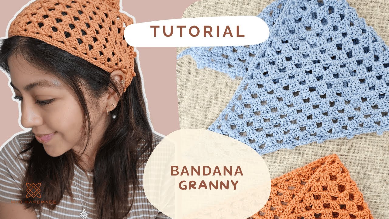 ¡Haz tu propia BANDANA GRANNY a crochet fácil y rápido!