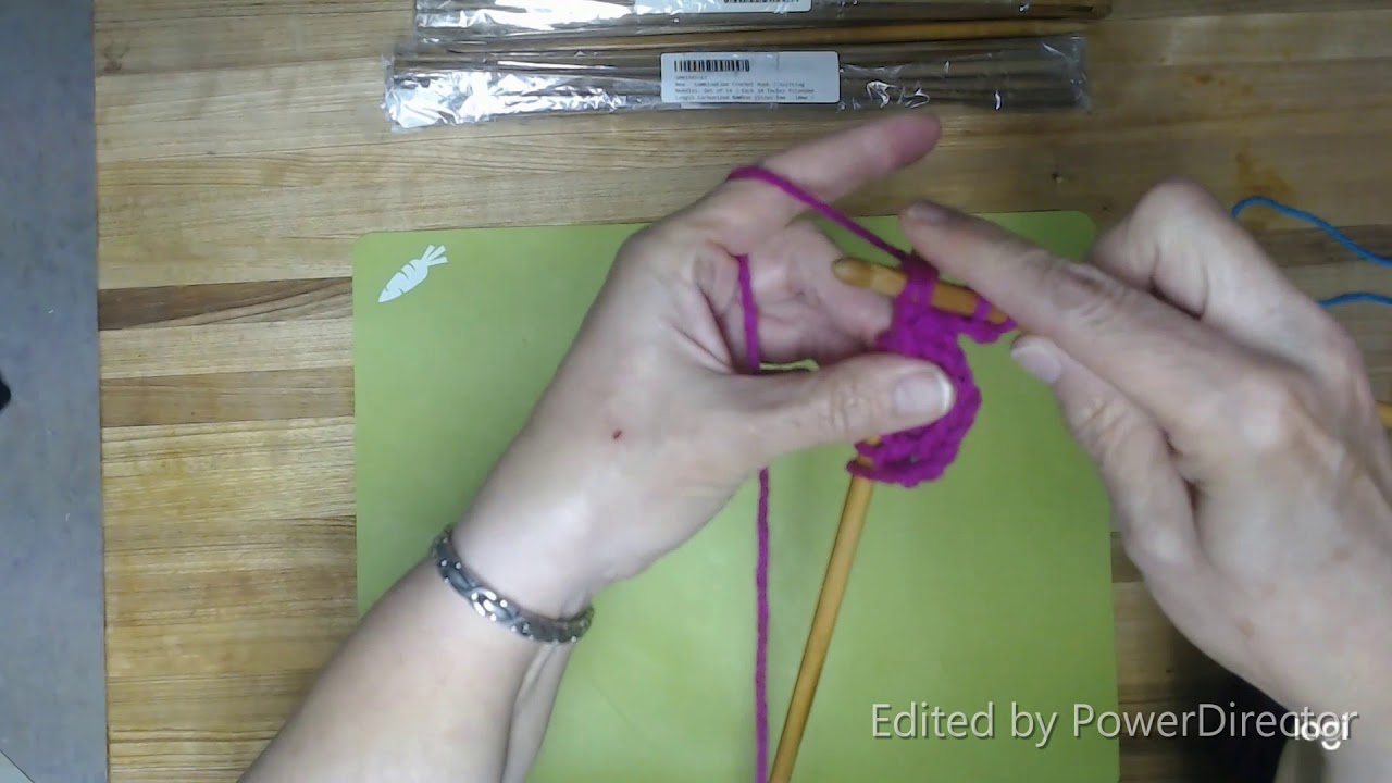 Hooked Needle Demo inspired by old-time Portuguese Knitting