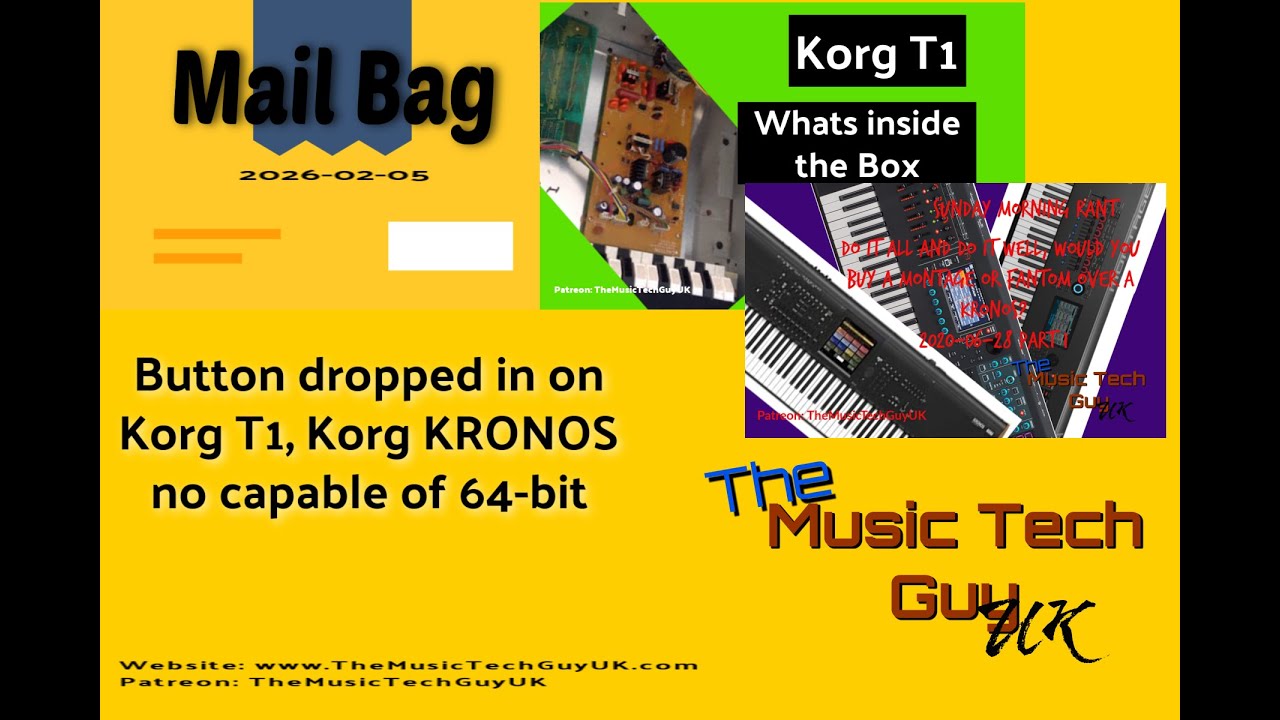 На Korg T1 появилась кнопка, Korg KRONOS не поддерживает 64-битную архитектуру.