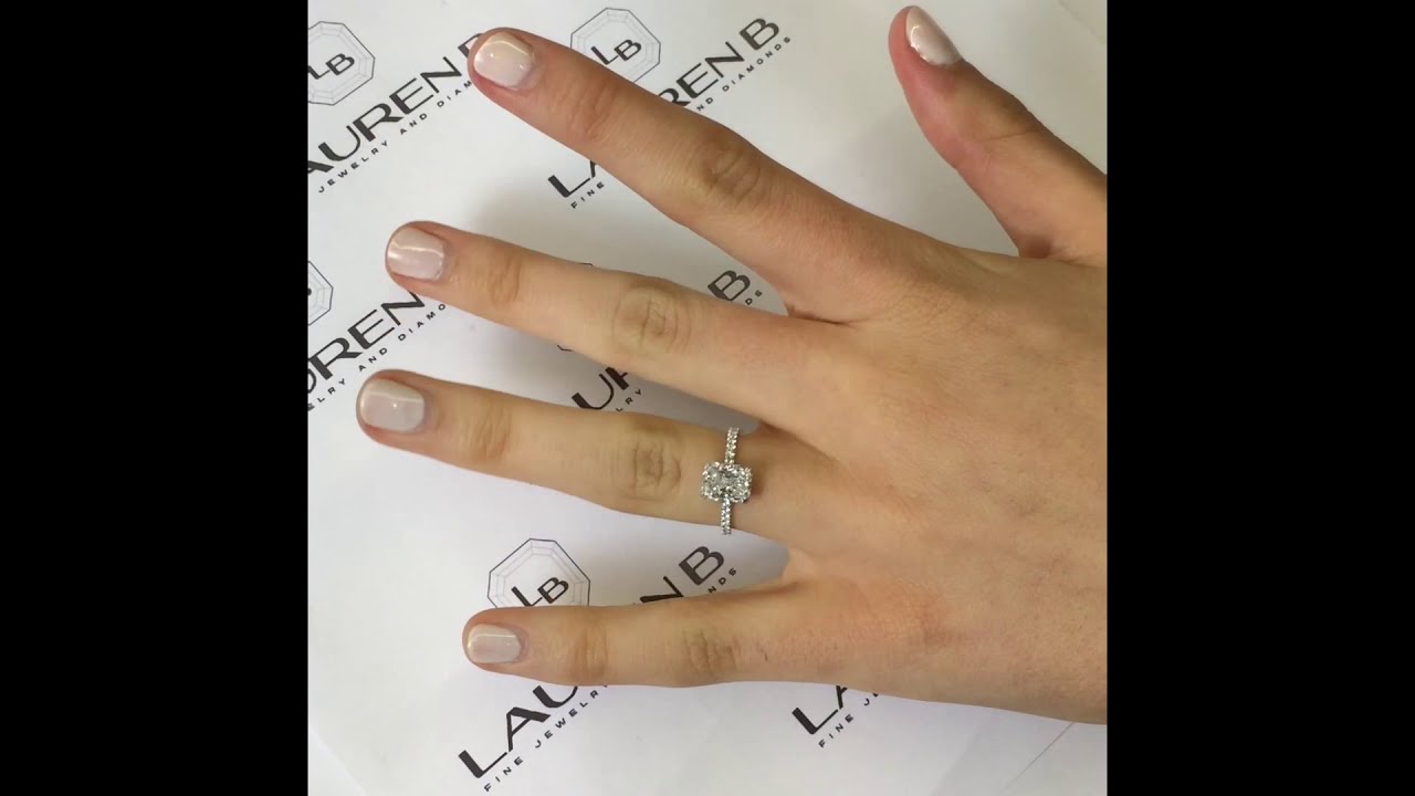 2 ct. Elongated Radiant Cut Diamond Engagement Ring