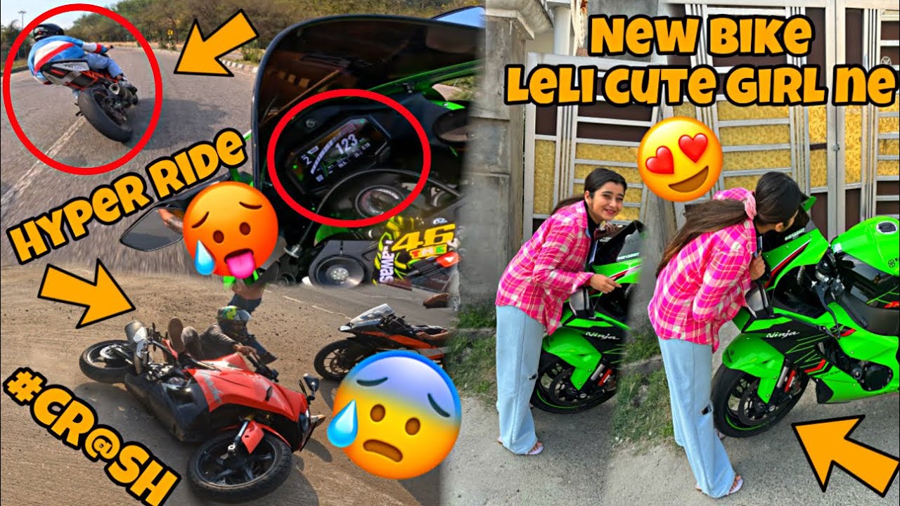 Finally Cute Girl se mill liya ￼😍😍 || Hyper Ride 😍 || cr@sh 😰 @Motovloggerjannustunts