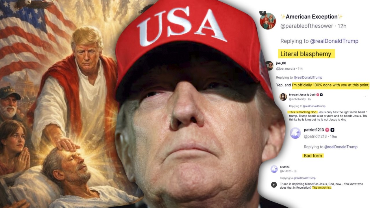 TRUMP POSTED HIMSELF AS CHRIST, DISASTER FOLLOWS
