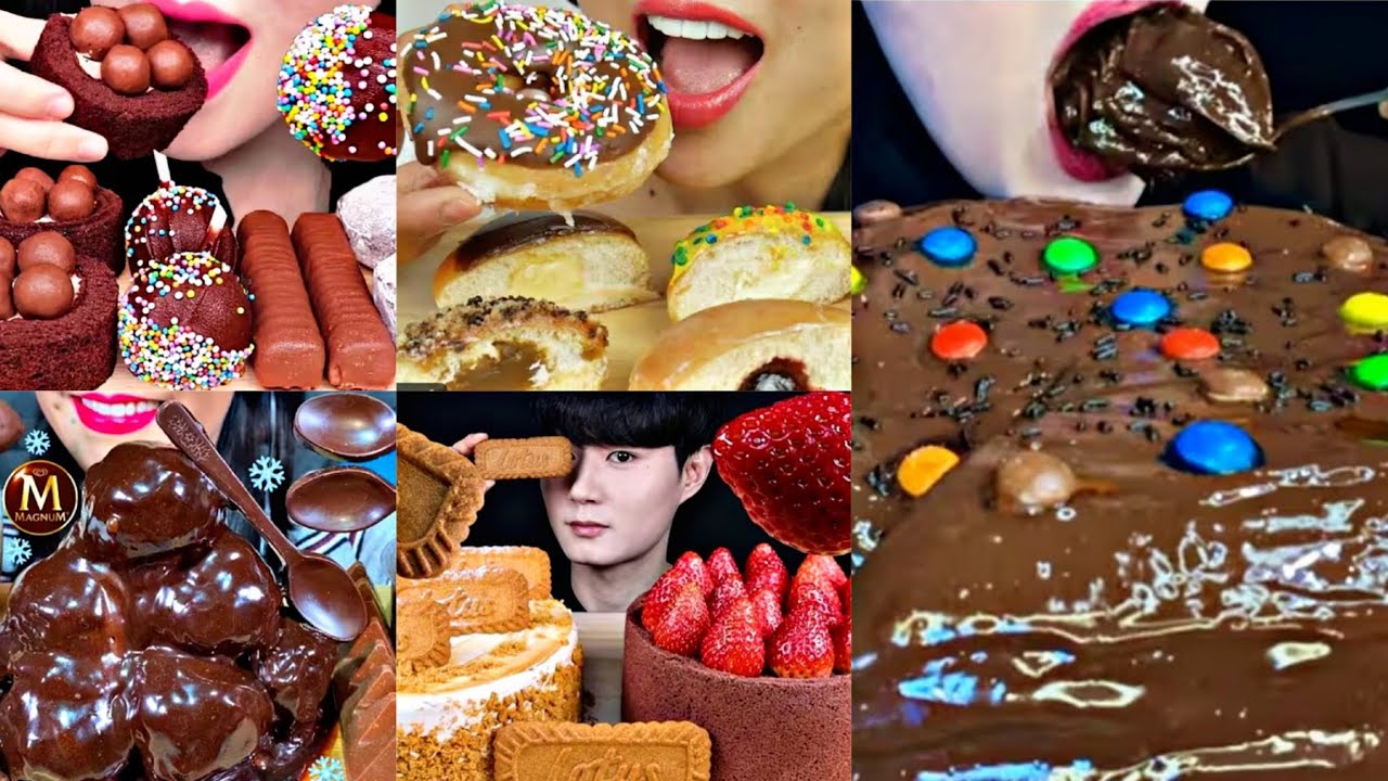 ASMR SWEET DESSERTS 🍩🍫🍰//MUKBANG COMPILATION 