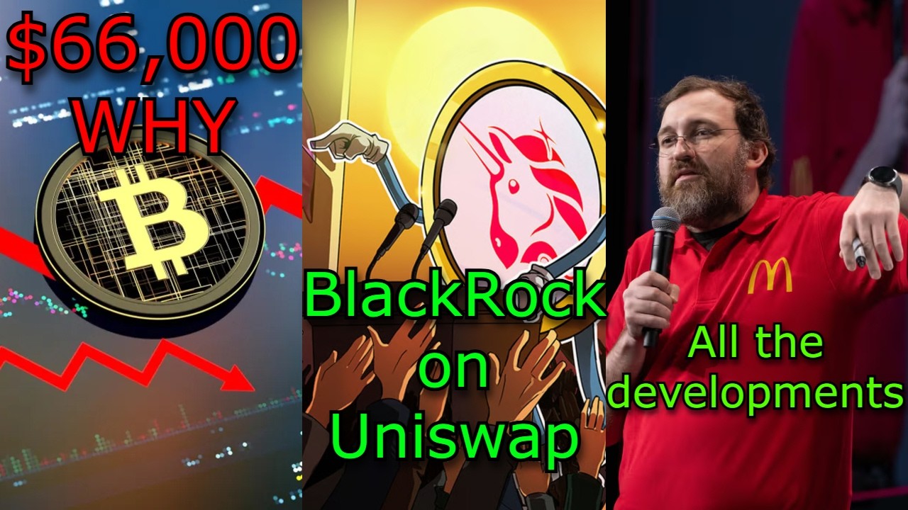 CRYPTONEWS:Bitcoin at $66,000 what happened? BlackRock buys Uniswap, Cardano big events