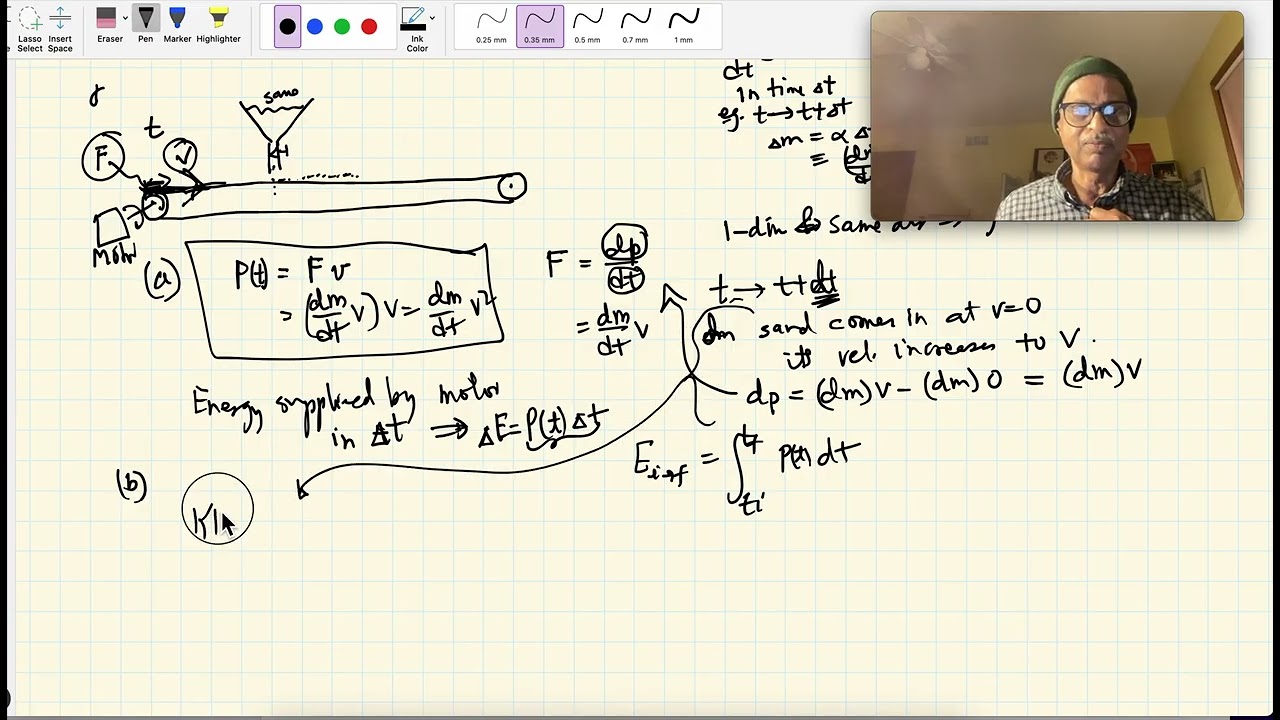 MCAT/JEE: Sand Falling on a Steadily Moving Conveyor Belt
