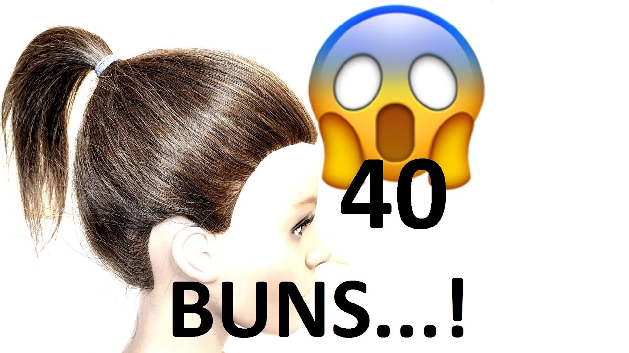 40 EASIEST BUNS. for short hair. DO THEM YOURSELF!