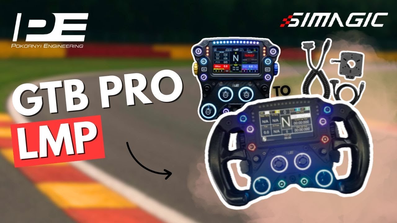 Upgrade Pokornyi GTB Pro to GTB Pro LMP with Simagic Dual paddle and Maglink, Full Aluminium