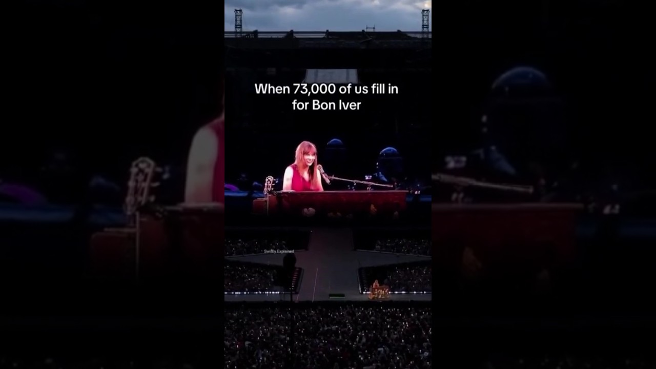 Тейлор Свифт гордо улыбалась, когда 73 000 фанатов пели партию Bon Iver в песне Exile во время ту...