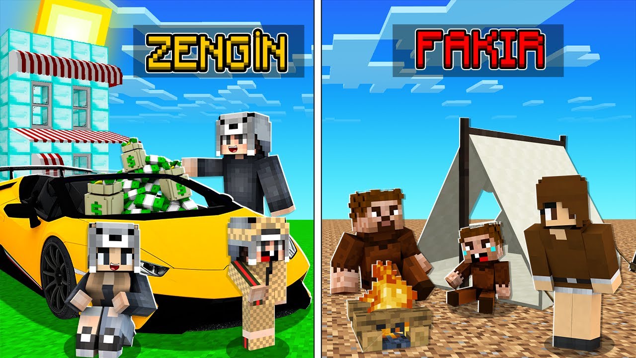 FAKİR AİLE VS ZENGİN AİLE FİLMİ 😱 - Minecraft