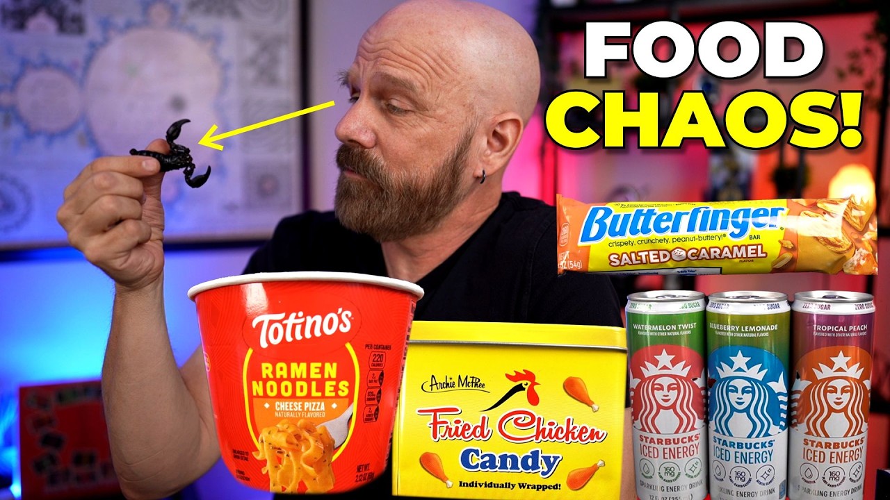Strange Eats! New Butterfinger, Chicken Candy, Pizza Ramen, Scorpion Bites, and More!